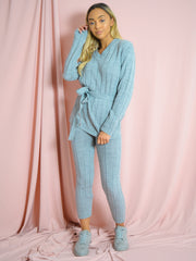 Top e inferior de punto de punto acanalado