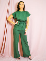 Coordenada de tapa y pantalón acanalado