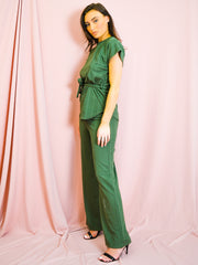 Coordenada de tapa y pantalón acanalado