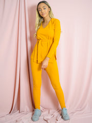 Ribbed Side Split Top & Trouser Co-ord