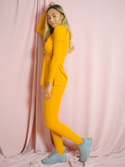 Ribbed Side Split Top & Trouser Co-ord