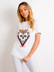 Camiseta impresa de Skull Liberte
