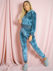 Velours zip hoodie & jogger coöperatie