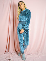 Velours zip hoodie & jogger coöperatie