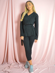 Top e inferior de punto de punto acanalado