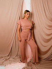 Ribbed Belted Lounge Set