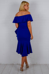 Wrap Over Frill Bardot Dress