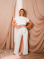 Ribbed Belted Lounge Set