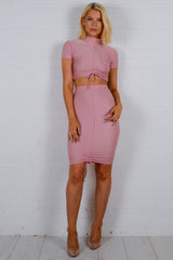 Turtle Neck Ruched Co-ord