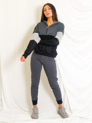Contrast Colour Block Hoodie & Trouser Co-ord