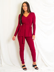 Ribbed Side Split Top & Trouser Co-ord