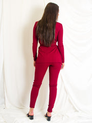 Ribbed Side Split Top & Trouser Co-ord