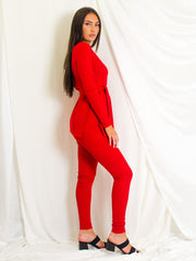 Ribbed Side Split Top & Trouser Co-ord