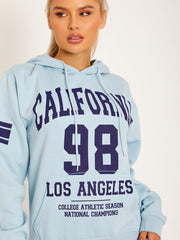 Kalifornien 98 Graphic Print Fleeced Hoodie
