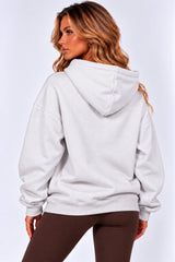 Bold Lips & Slogan Graphic Print Hoodie