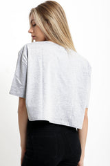 Applique Sequin Embellished Tiger Crop Top