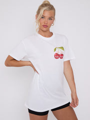 Mon Cheri Cherry Graphic Printed T-Shirt