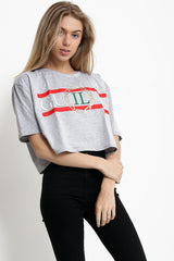 Cropped Guilty Slogan T Shirt