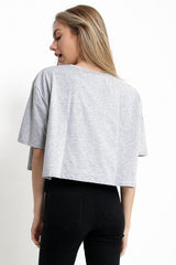 Cropped Guilty Slogan T Shirt