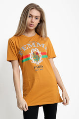 Femme Slogan Printed T Shirt