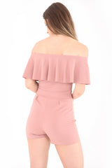 Frill Bardot Playsuit