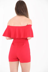 Frill Bardot Playsuit