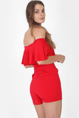 Frill Bardot Playsuit