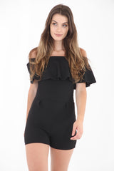 Frill Bardot Playsuit