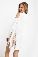 Koude schouderchoker nek gescheurde ladder doden gebreide trui