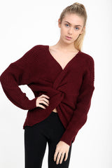 Knoten -Strickpullover Twist -Knoten