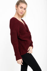Knoten -Strickpullover Twist -Knoten