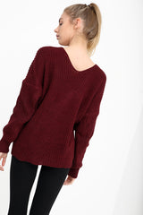 Knoten -Strickpullover Twist -Knoten