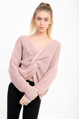 Knoten -Strickpullover Twist -Knoten