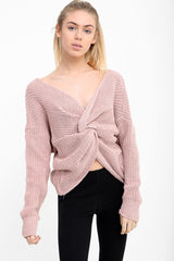 Knoten -Strickpullover Twist -Knoten