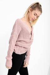 Knoten -Strickpullover Twist -Knoten