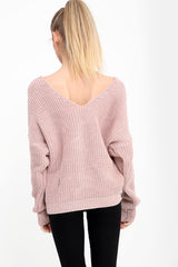 Knoten -Strickpullover Twist -Knoten