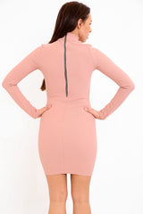 Choker & Square Neck Bodycon Dress