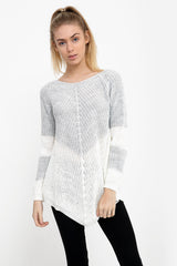 Contrast Colour Block Knitted Jumper