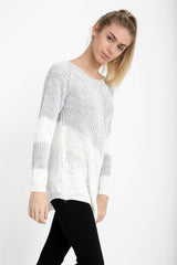 Contrast Colour Block Knitted Jumper