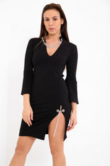 Ötenketten Detailkörperkleid