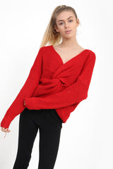 Knoten -Strickpullover Twist -Knoten