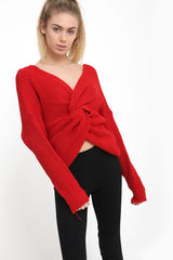 Knoten -Strickpullover Twist -Knoten