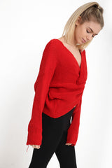 Knoten -Strickpullover Twist -Knoten