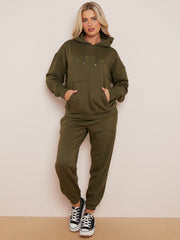 Geborduurd voorbij dromen met capuche fleece coöperatie