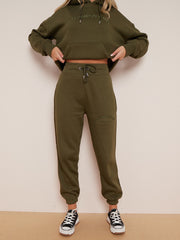 Geborduurd voorbij dromen met capuche fleece coöperatie