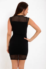 Lattice Fishnet Mesh Bodycon Dress