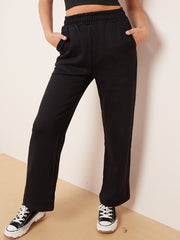 Pantalones de lana de pierna ancha