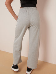 Pantalones de lana de pierna ancha