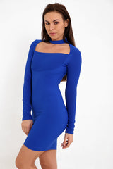 Choker & Square Neck Bodycon Dress
