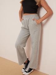 Pantalones de lana de pierna ancha